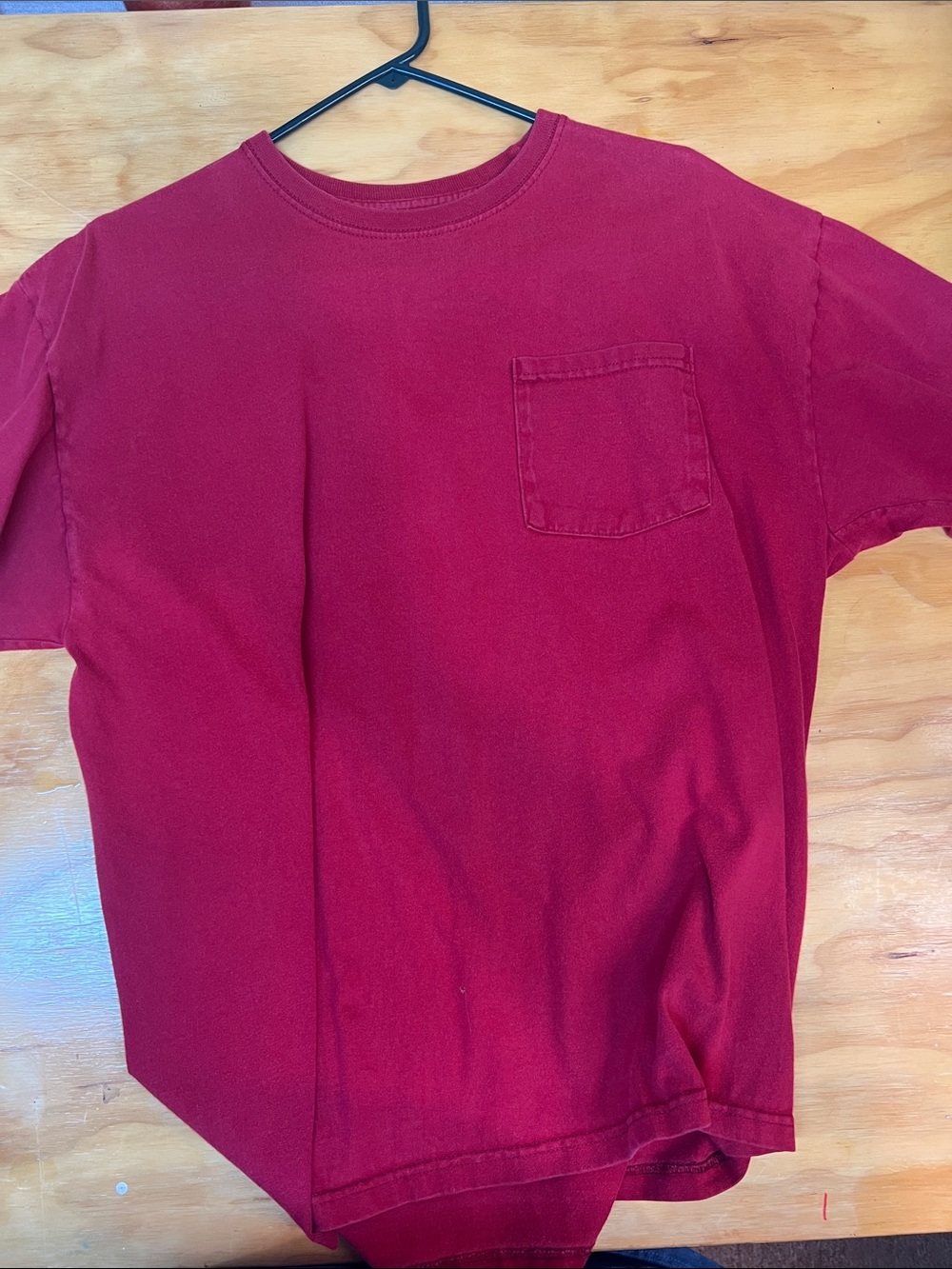 Russell Athletic Short Sleeve Pocket Tee in Burgundy